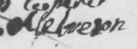Signature d'Alexandre Le Breton (acte de baptÃªme de Pierre Le Breton, dont il est parrain en 1745)