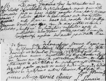 1729 Nicolas LION x Jeanne OLIVIER (Meslay du Maine)