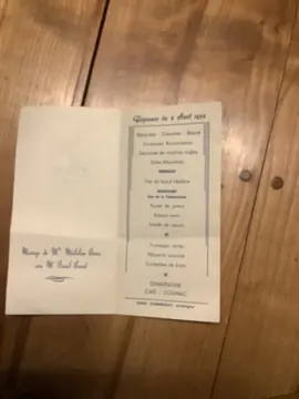 Beaud Daniel Biron Micheline Menu mariage 08081955.jpg