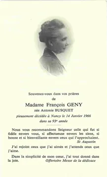 Portrait de Antonie Gasparine BUSQUET