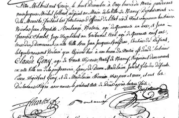 Geny Claude Deces Nancy 1813 / Geny Claude : acte de décès