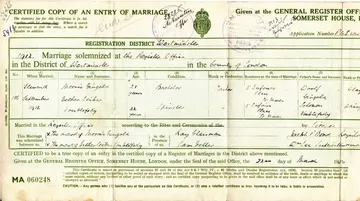 Gingold - Vrublefsky : acte de mariage a