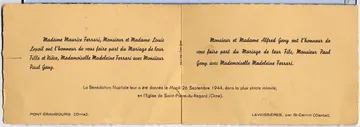 093-Mariage de Paul et Mado / Mariage de Paul et Mado : faire part