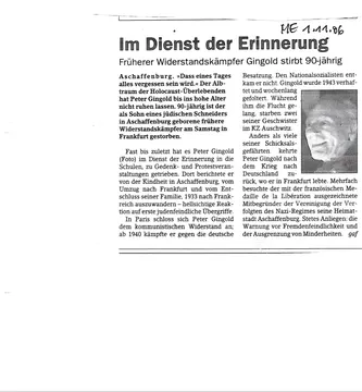 Peter MainEcho 2006 / Article Main-Echo