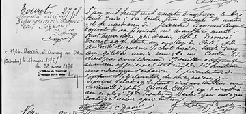 Acte de naissance de Mémère. Mairie