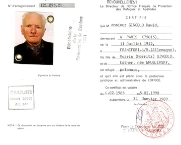 carte refugie / Carte refugié