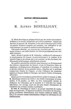 Deseilligny Alfred necrologie / Deseilligny Alfred : nécrologie. Société des ingénieurs civils