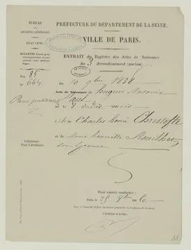 Portrait de Hugues Antoine Paul CHRISTOFLE