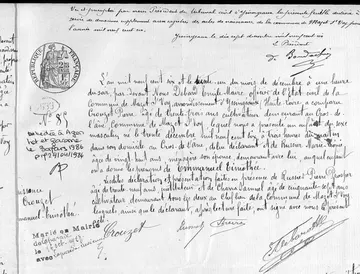 Acte de naissance CROUZET Emmanuel Timothée